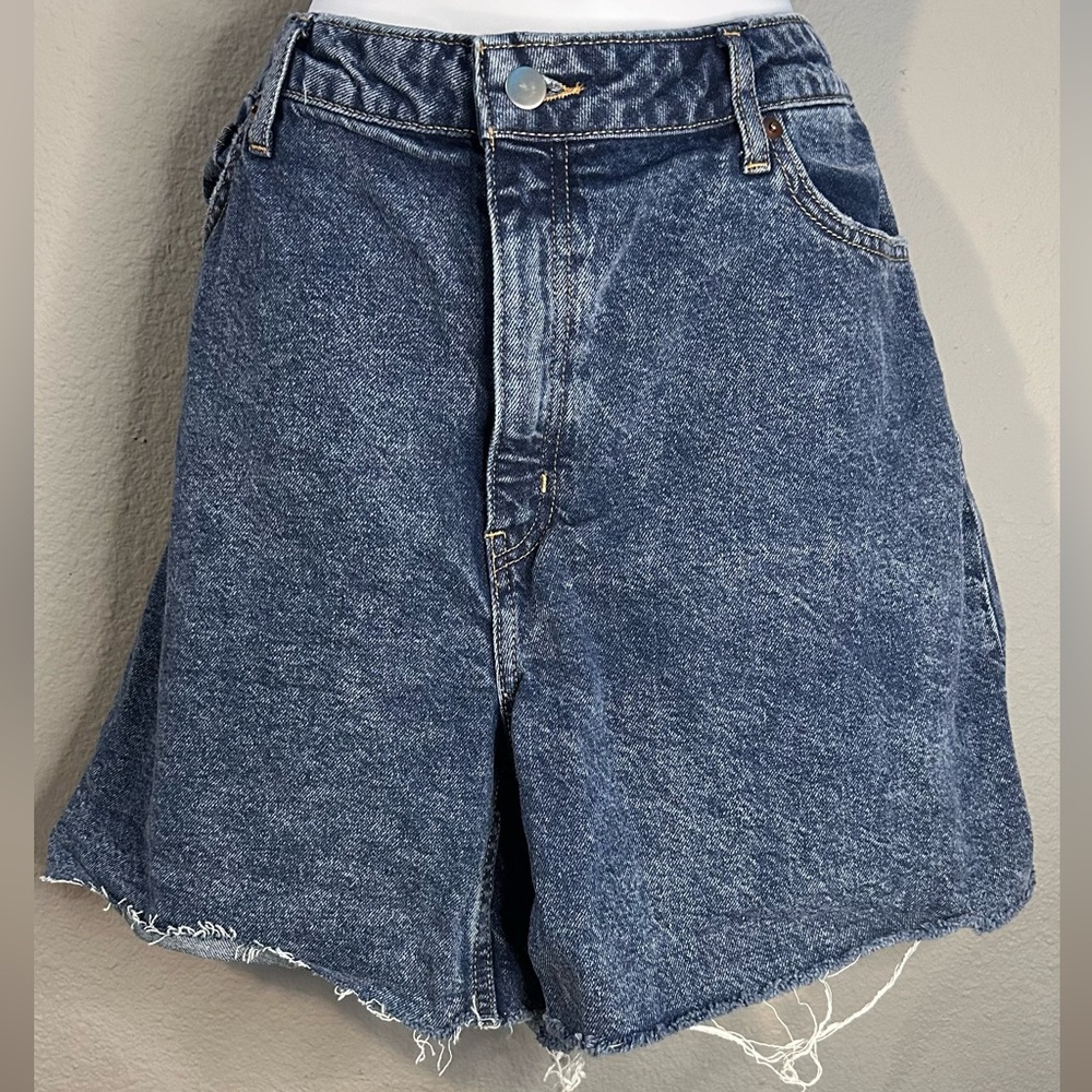 Woman’s H&M Size 12 DAZY High Waist Raw Cut Denim Shorts